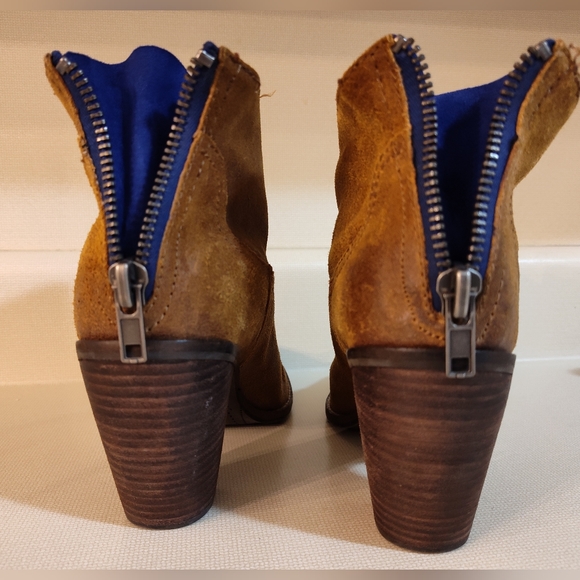 Dolce Vita Brown Leather Booties Ankle Boots Cabin Core - Picture 4 of 8